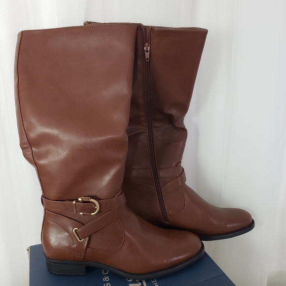 G.H. Bass & Co Jordan riding boots in cognac brown size 11 - Picture 2 of 8